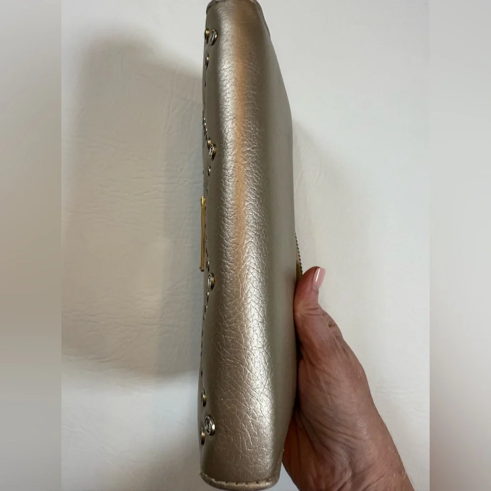 BEBE studded silver wallet (blemish on corner)